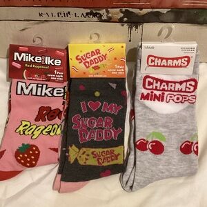 Mike and Ike, Sugar Daddy and Charms Socks Set